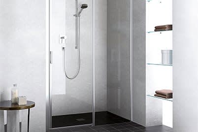 Gleittür 2-teilig für Nische/Seitenwand