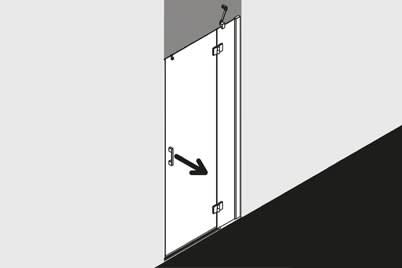 Schwingtür mit Festfeld für Nische