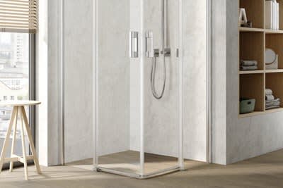 Eckeinstieg 2-teilig bodenfrei (Gleittüren) - Halbteil Modell PE C2R/L