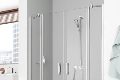 Pendeltür 2-flügelig mit Festfeldern Modell PE PTF