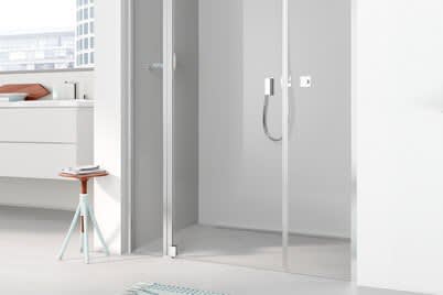 Pendeltür für Nische mit 2 Festelementen