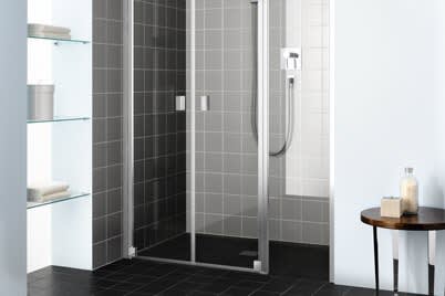 Doppel-Pendeltüre für Nische, mit Festteil