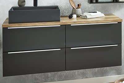 Waschtischunterschränke mit Griffleiste chrom Nr. 329