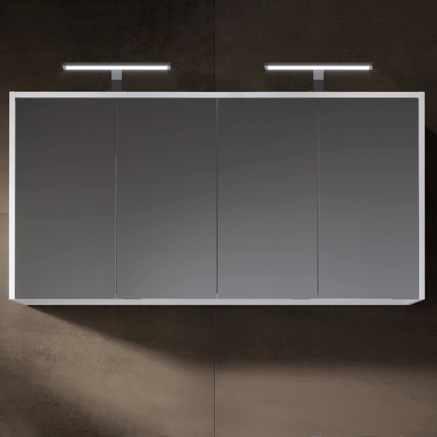 Riho Porto Spiegelschrank mit 2 LED Aufsatzleuchten 120 x 60, 171006400 ...