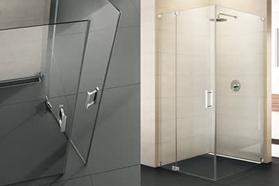 Rahmenlose Duschkabinen