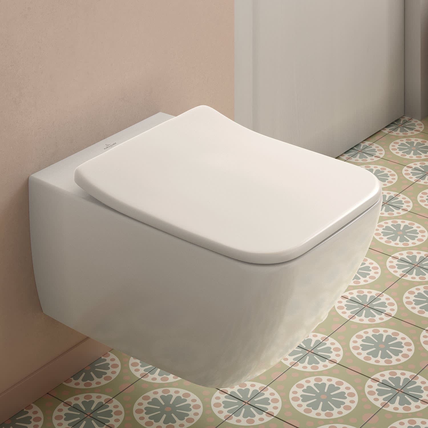 Villeroy & Boch Venticello Tiefspül-WC spülrandlos opt mit WC-Sitz und Zubehör 