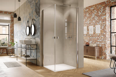 Schwingtür für Eckeinstieg