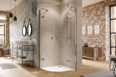 Schwingtür Viertelkreis-Duschkabine