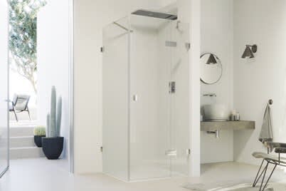 Schwingtür mit festem Segment und Seitenwand