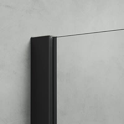 HÜPPE SolvaPro Schwingtür mit festem Segment für Eckeinstieg (1/2) 80 x 200 cm, mit Anti-Plaque