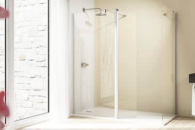 Walk-In Seitenwand mit beweglichem Segment