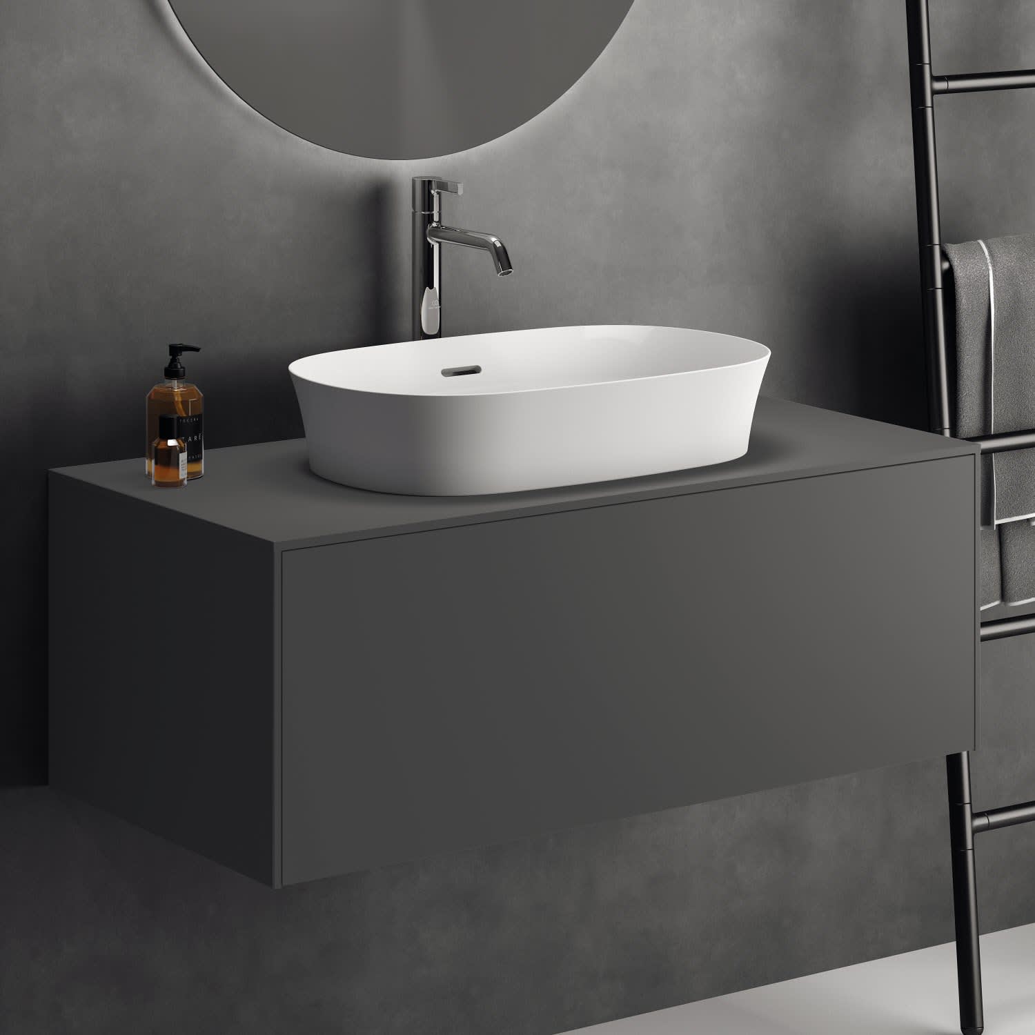 Ideal Standard Conca Waschtischpaket 100 x 49 cm, ohne Hahnloch 