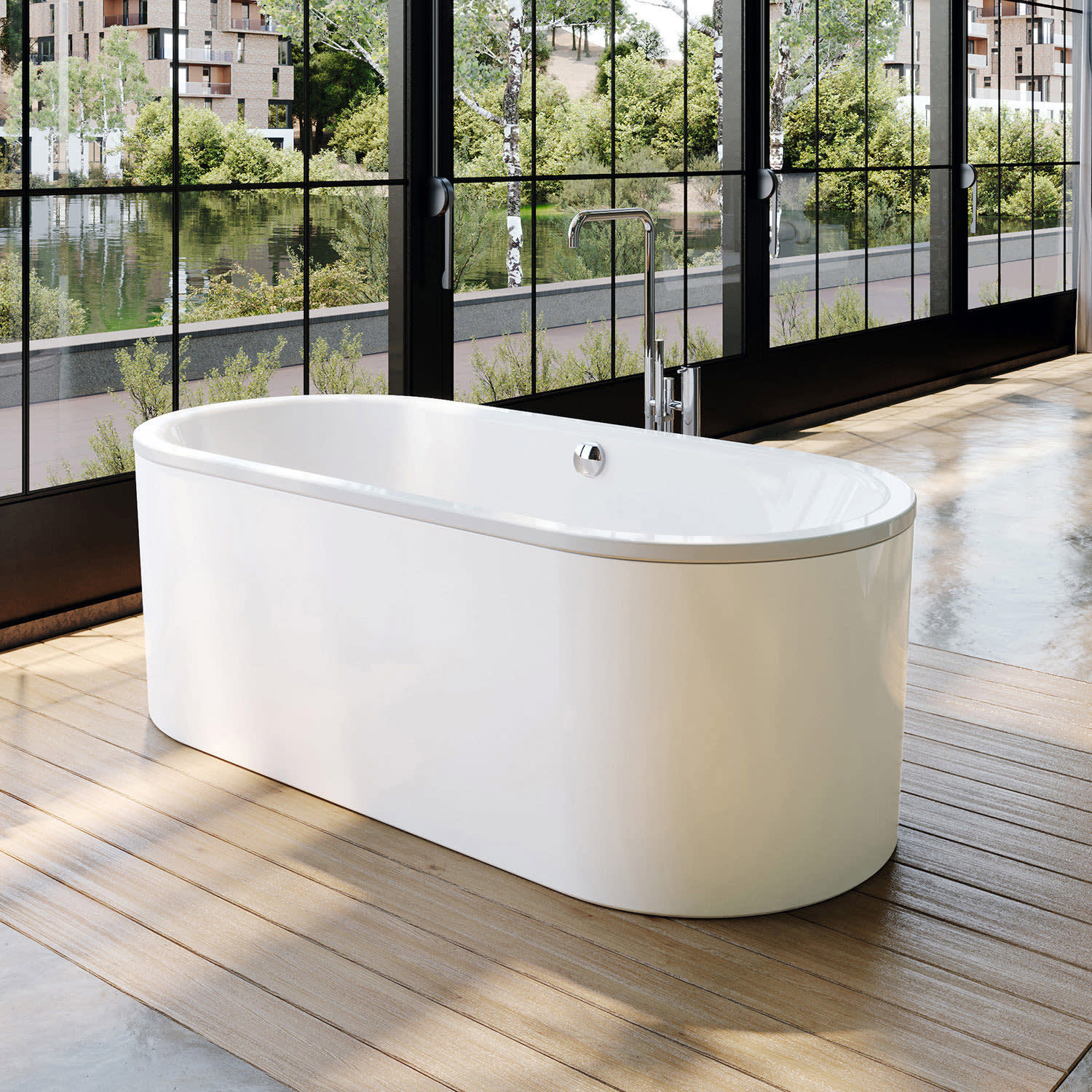 Kaldewei Classic Duo Oval Modell 111-7 freistehende Badewanne mit ...