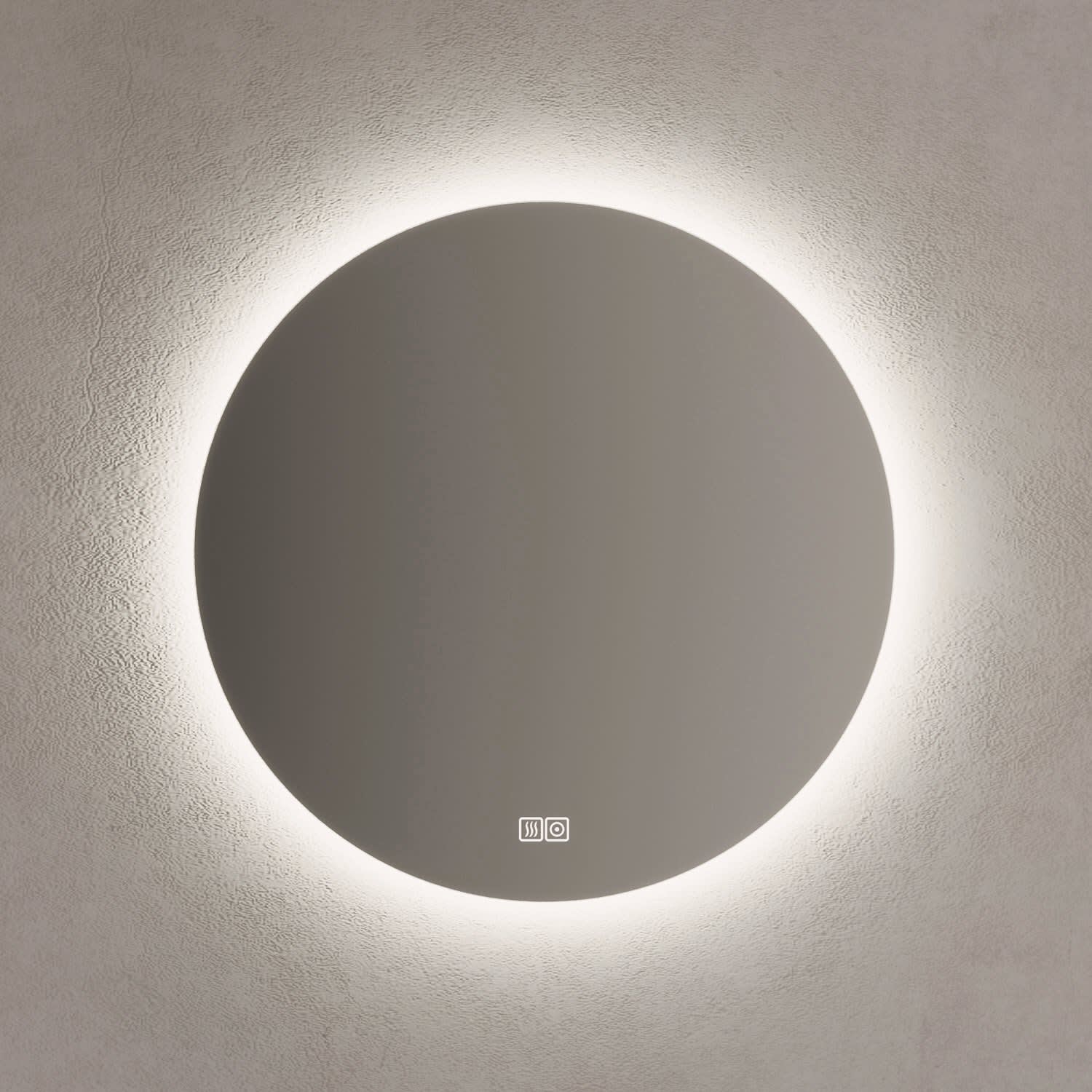 Kronenbach Moon Badspiegel Ø 80 cm mit Spiegelheizung und LED-Treiber