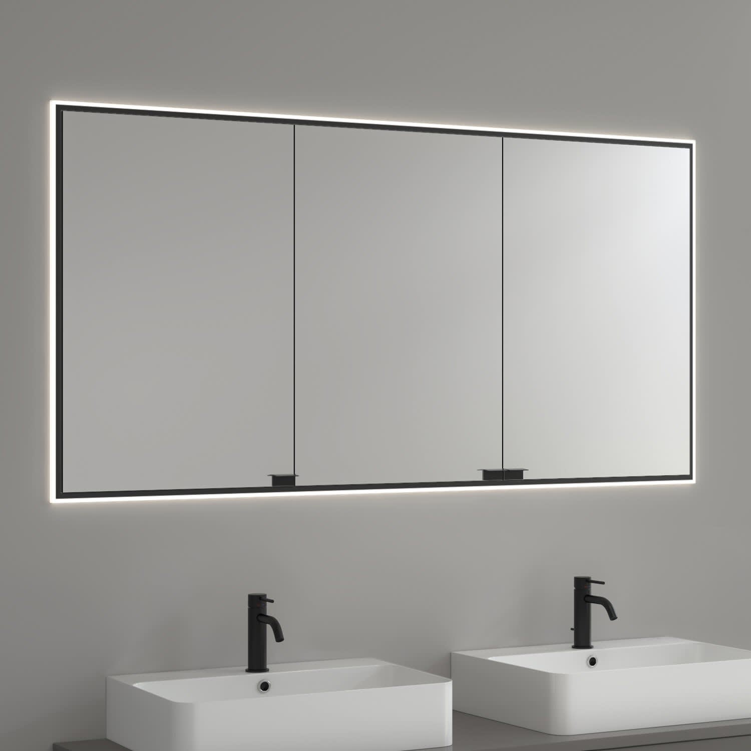 Kronenbach Cube Spiegelschrank 161 9 X 81 9 Cm Mit Umlaufender LED 