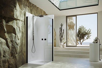 Schwingtür für Eckeinstieg