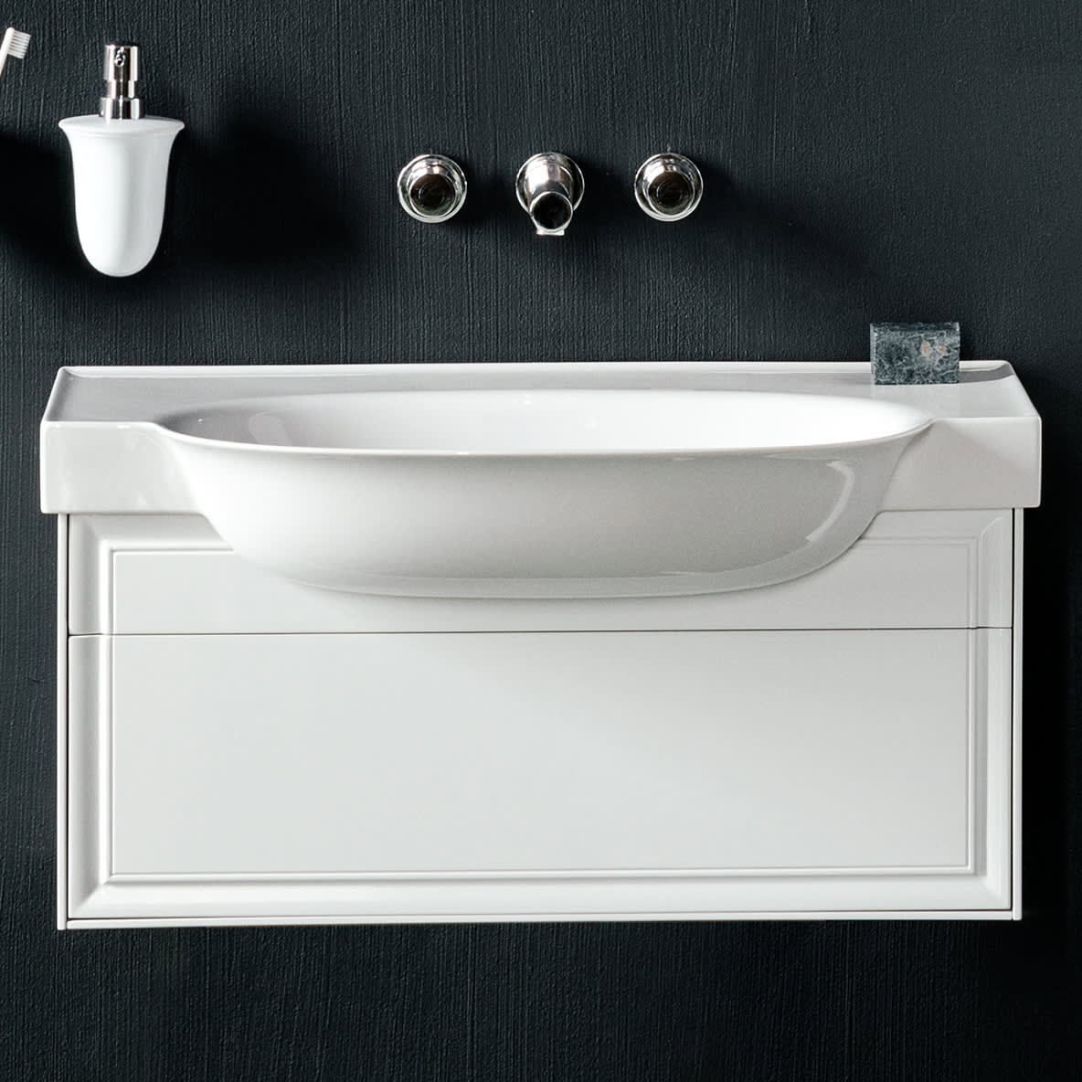 LAUFEN The New Classic Möbelwaschtisch 80 x 48 cm, ohne Hahnloch, ohne ...