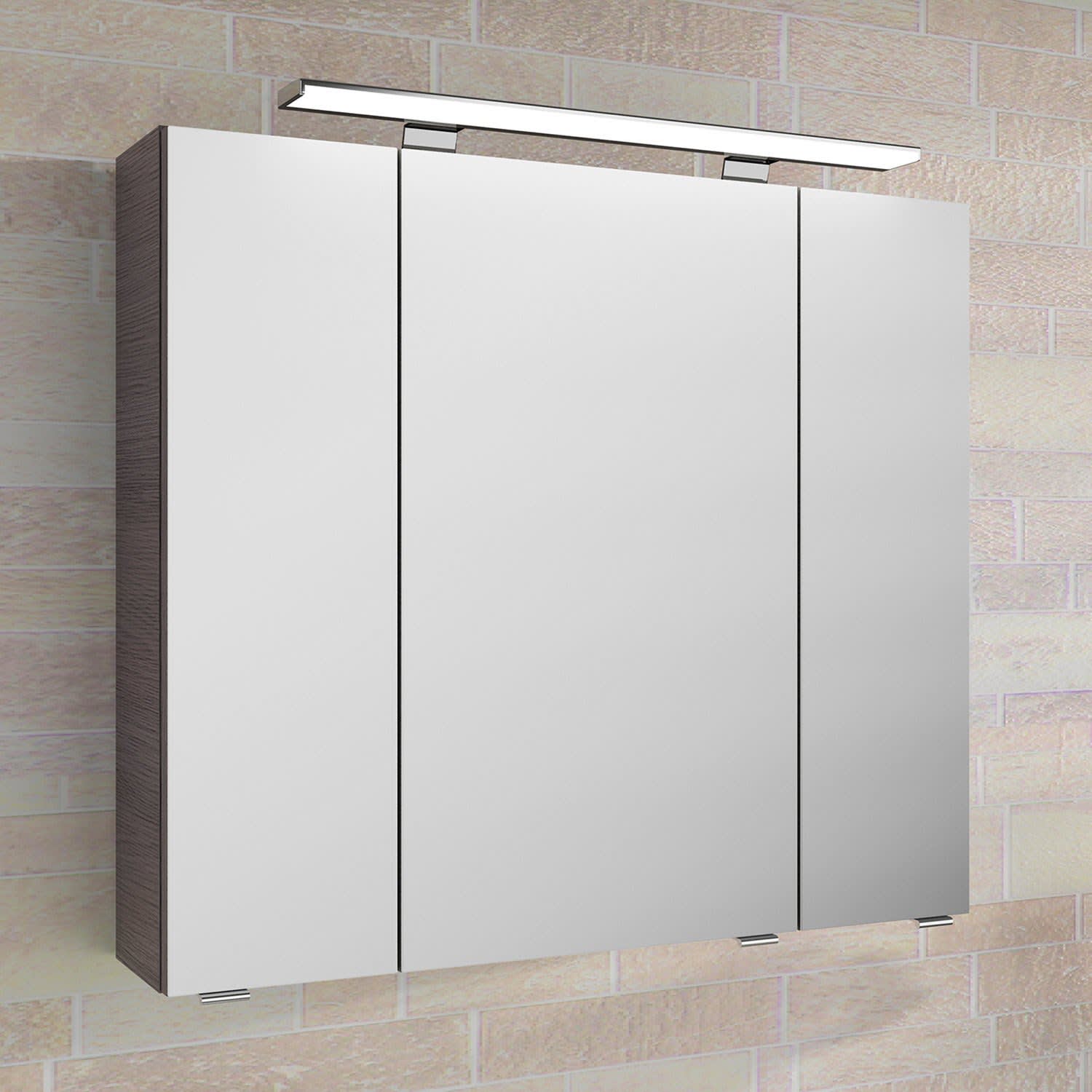LED-Spiegelschrank 80 X 63 Cm – Mit Beleuchtung, Soft-Close, Steckdose & Glasböden, IP44