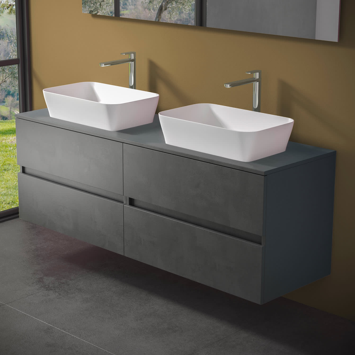 Progettobagno Evo Modular Waschtischkonsole Cm Mb E L T De Megabad