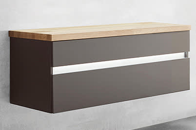 Waschtischunterschränke mit Waschtischplatte ohne Ausschnitt