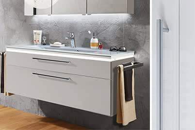 Waschtischunterschränke mit Stangengriff Nr. 289