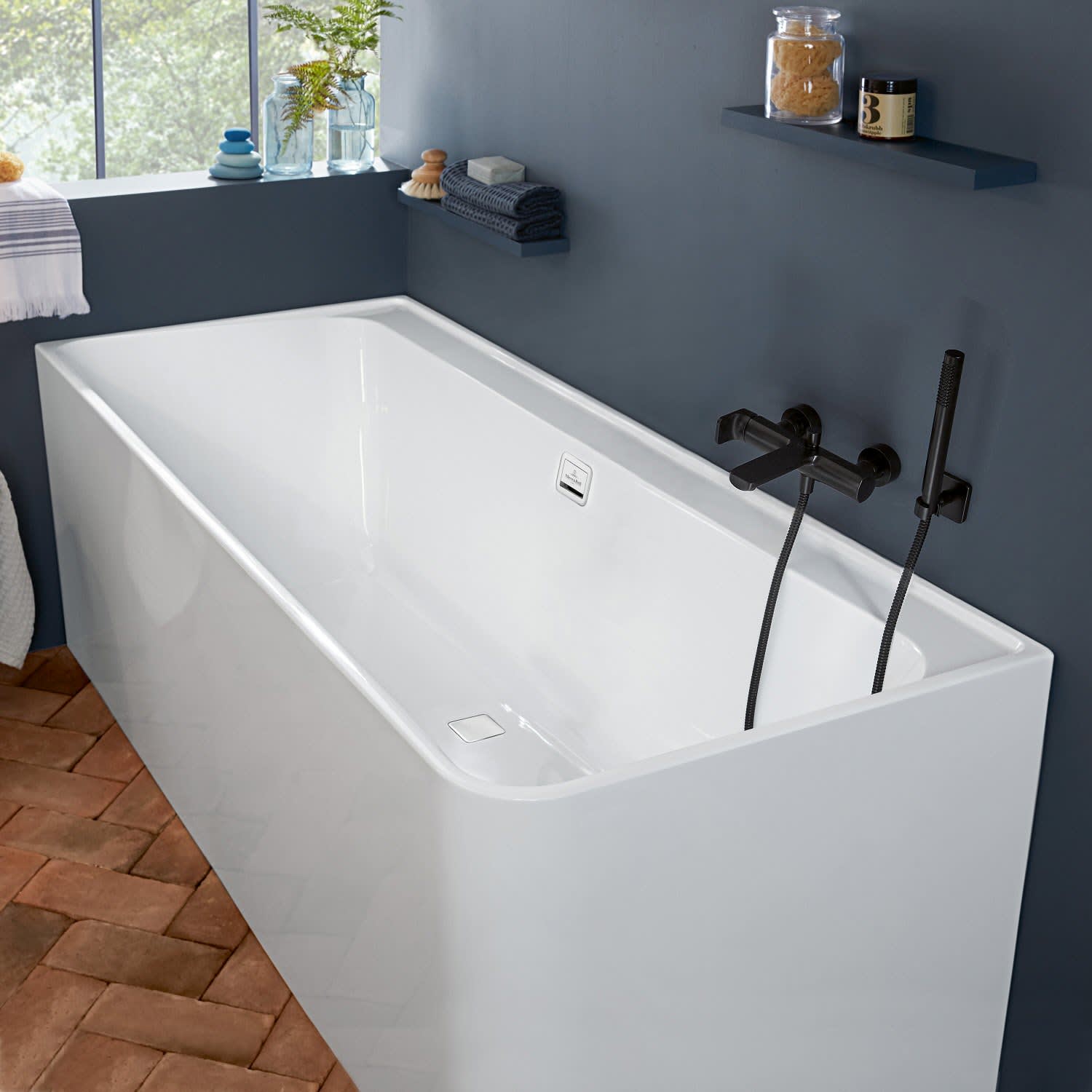 Villeroy & Boch Collaro Vorwand-Badewanne Duo 179 x 79 cm für Eckeinbau ...