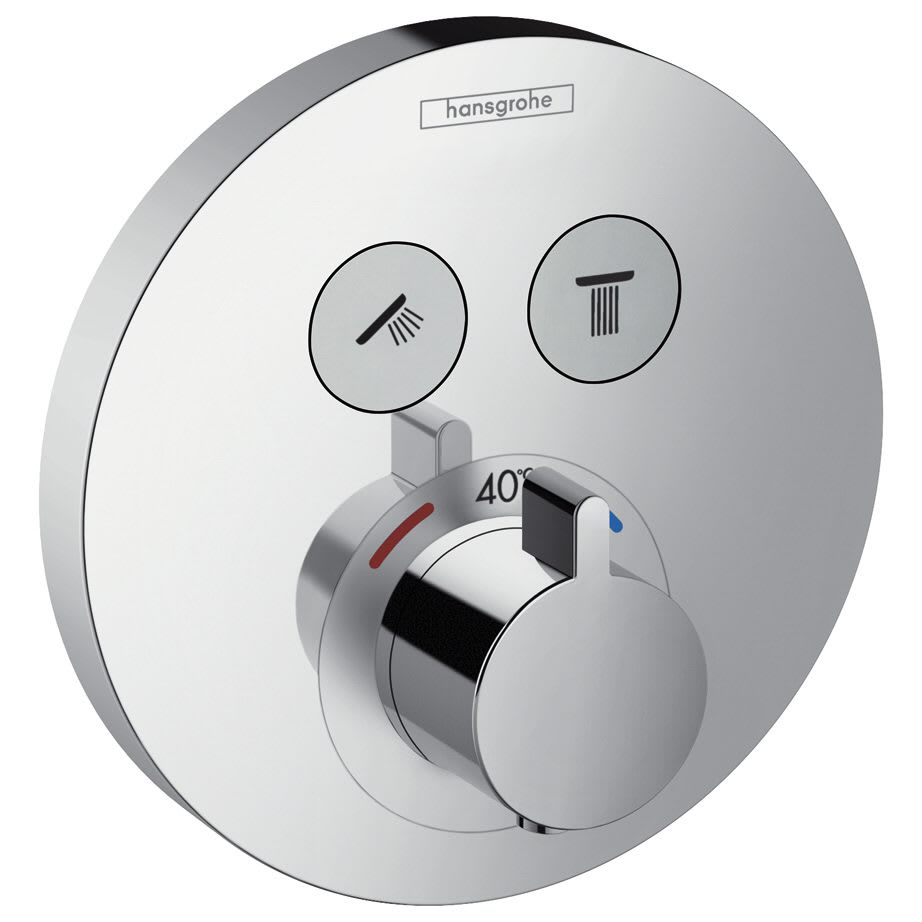 Thermostate > Kronenbach Smart Push Thermostat Unterputz für 2 Verbraucher,  eckige Ausführung - Kronenbach