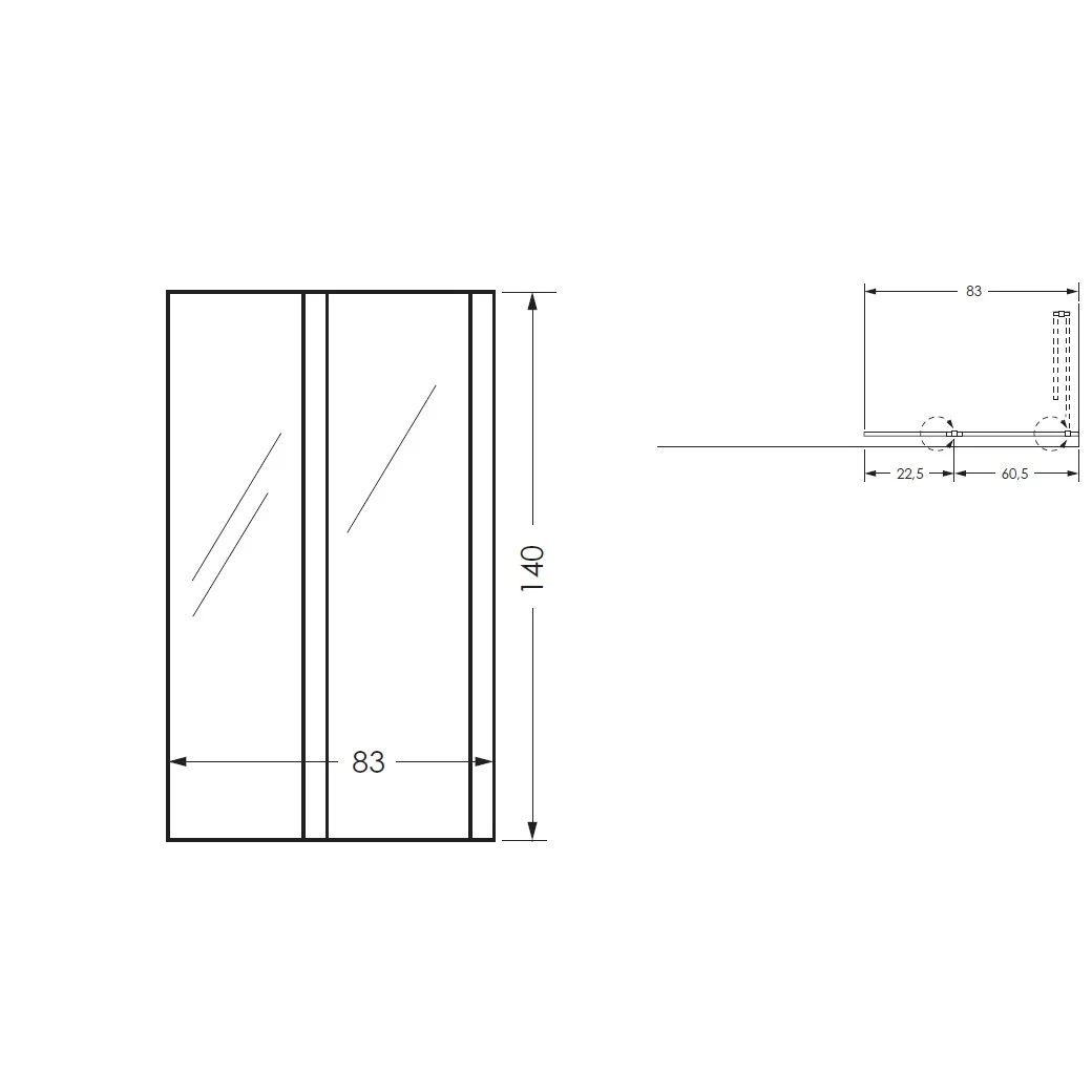 Repabad Glasabtrennung Livorno Mono Easy, 2-teilig Bild 3
