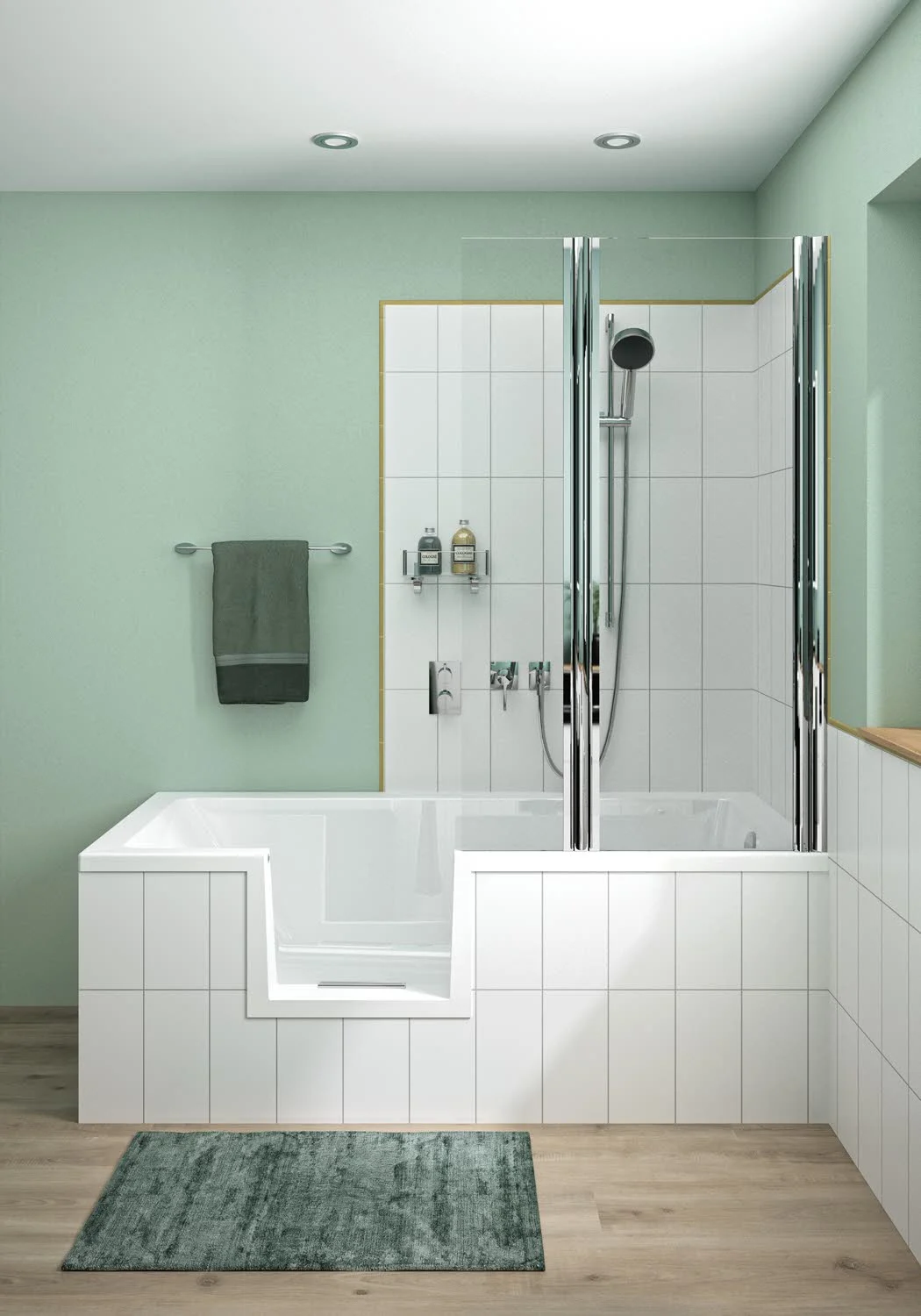 Repabad Livorno Mono Easy Duschbadewanne 160 x 70 cm, Einstieg links Bild 2