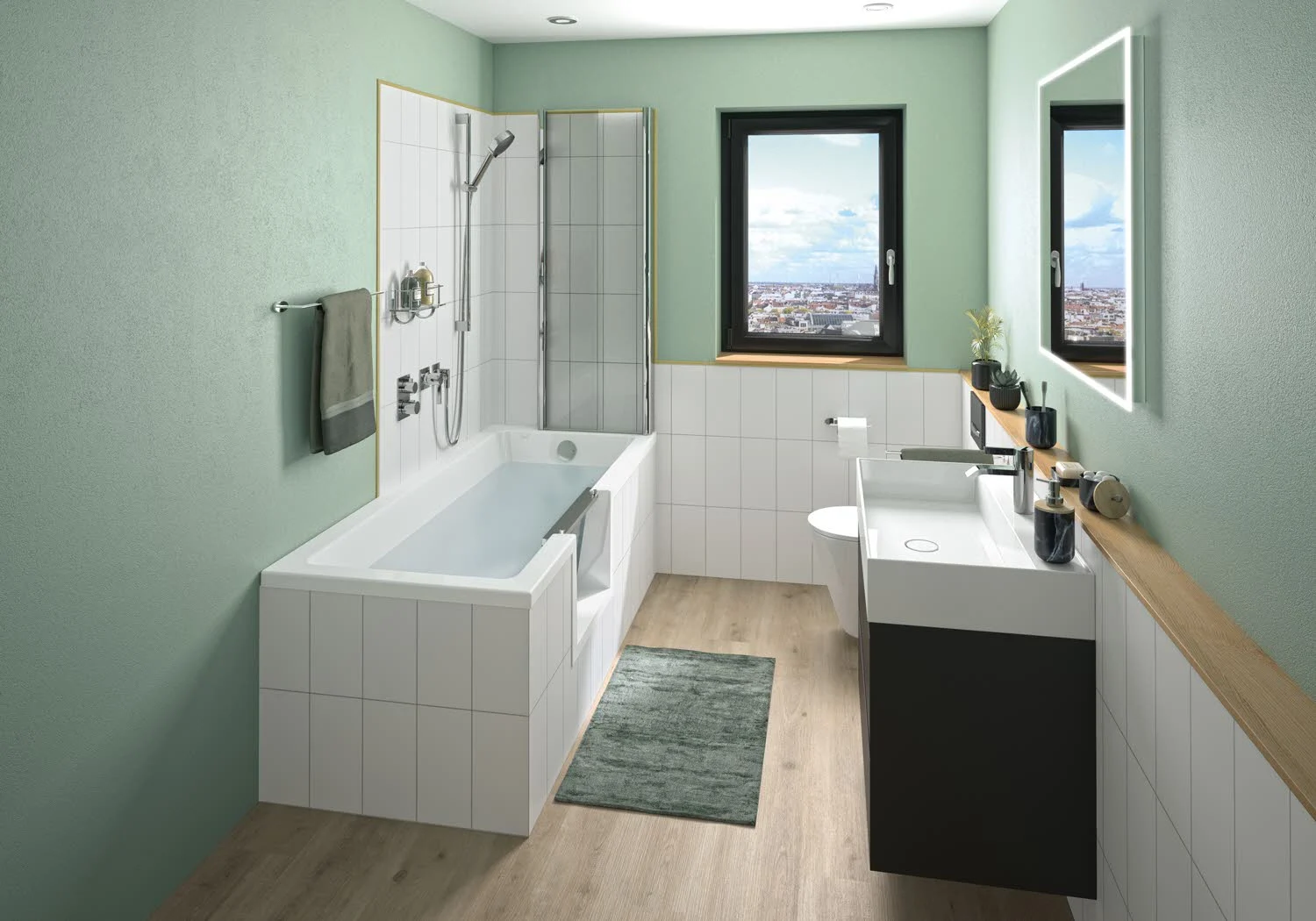 Repabad Livorno Mono Easy Duschbadewanne 160 x 70 cm, Einstieg links Bild 4