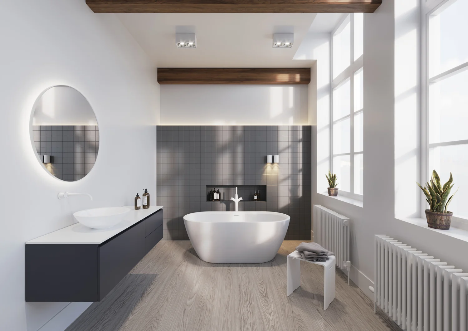 Riho Inspire freistehende Badewanne 160 x 75 cm mit Riho Fall Bild 4