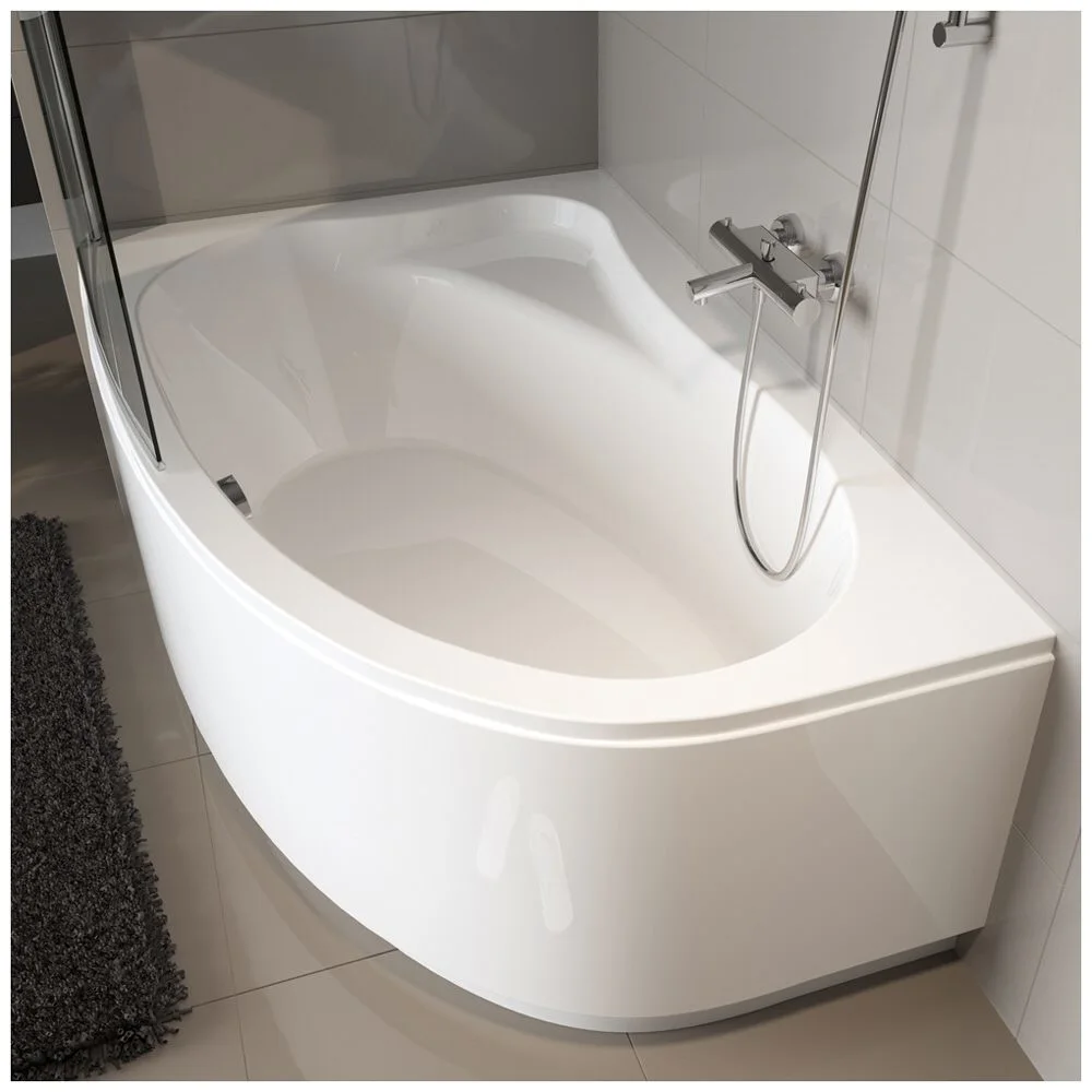 Riho Aryl Raumspar-Badewanne 153,5 x 100,5 cm rechts für Eckeinbau Bild 2