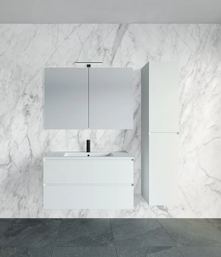 Riho Spring DEW Waschtisch-Set inkl. Spiegelschrank, mit Gehrung 80 cm Bild 7