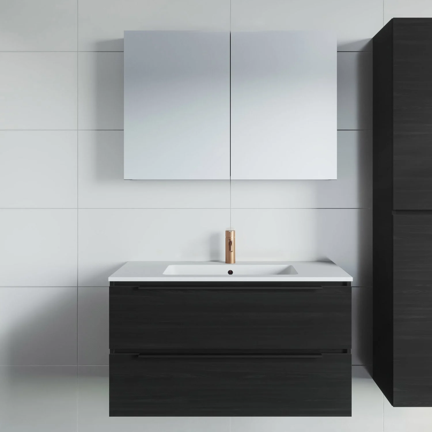 Riho Spring DEW Waschtisch-Set inkl. Spiegelschrank 80 cm