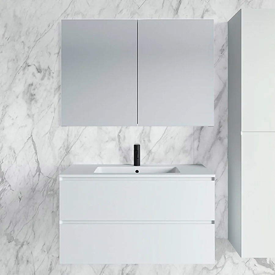 Riho Spring DEW Waschtisch-Set inkl. Spiegelschrank, mit Gehrung 80 cm