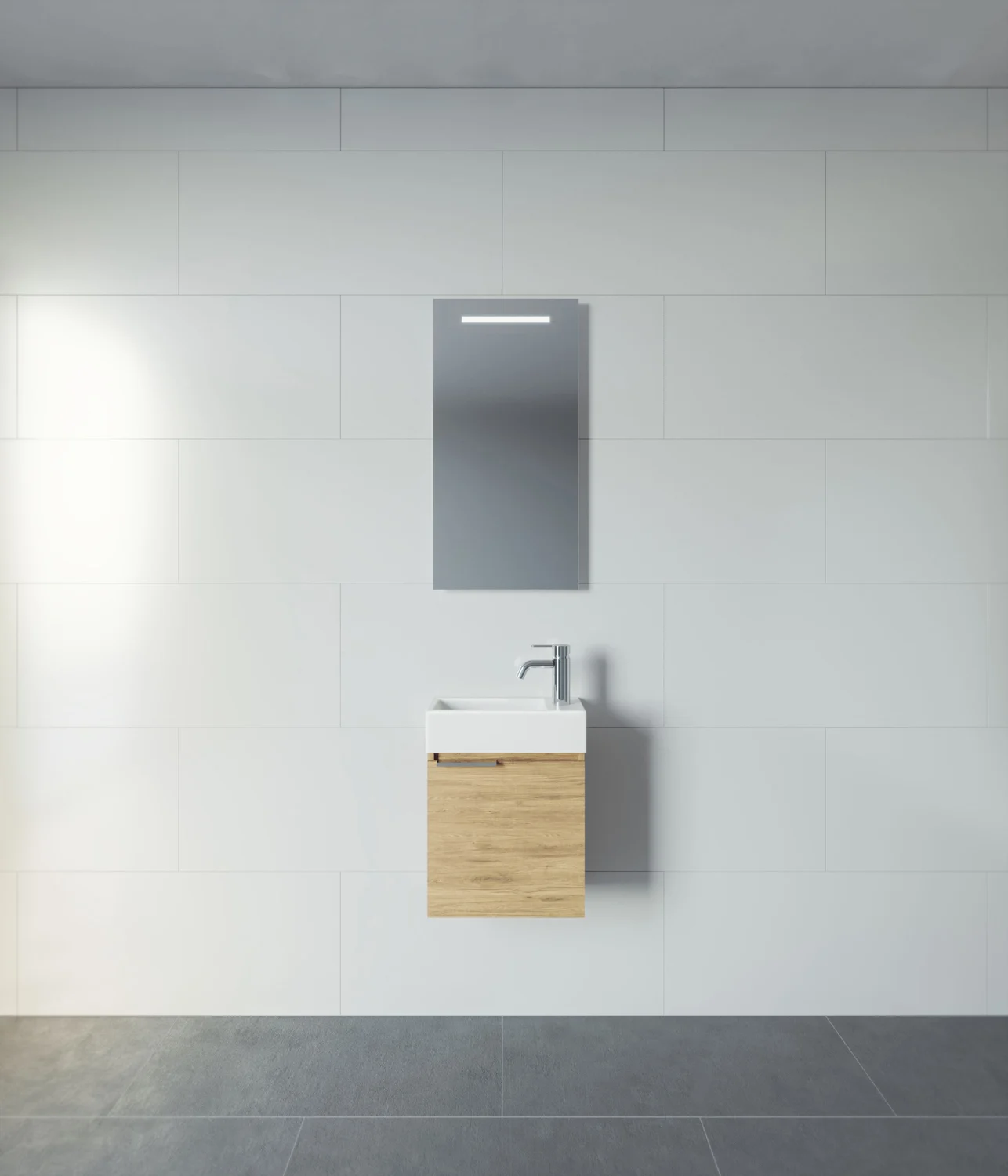 Riho Spring RISE Waschtisch mit Unterschrank für Gäste WC, 1 Tür, 40 cm, Becken links Bild 4