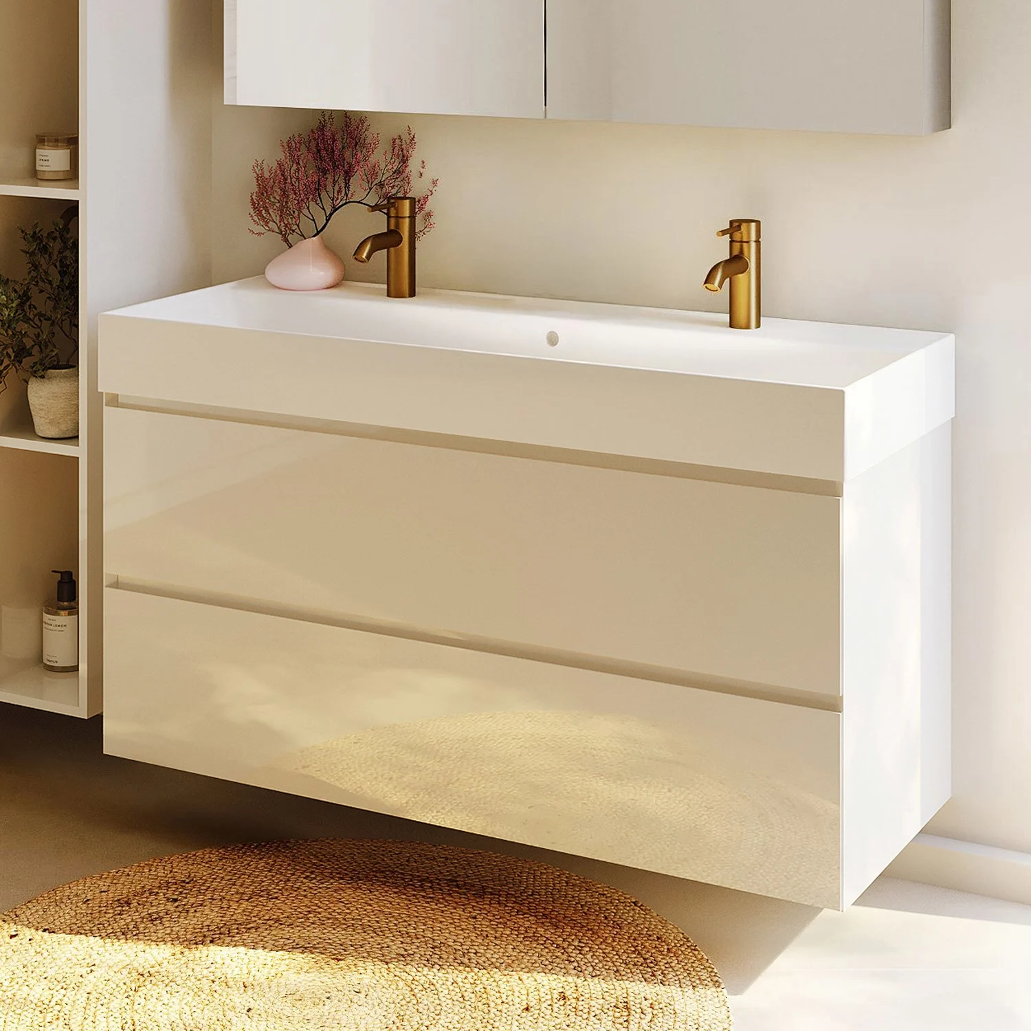 Riho Spring-Up Doppelwaschtisch RISE mit Unterschrank 120 cm