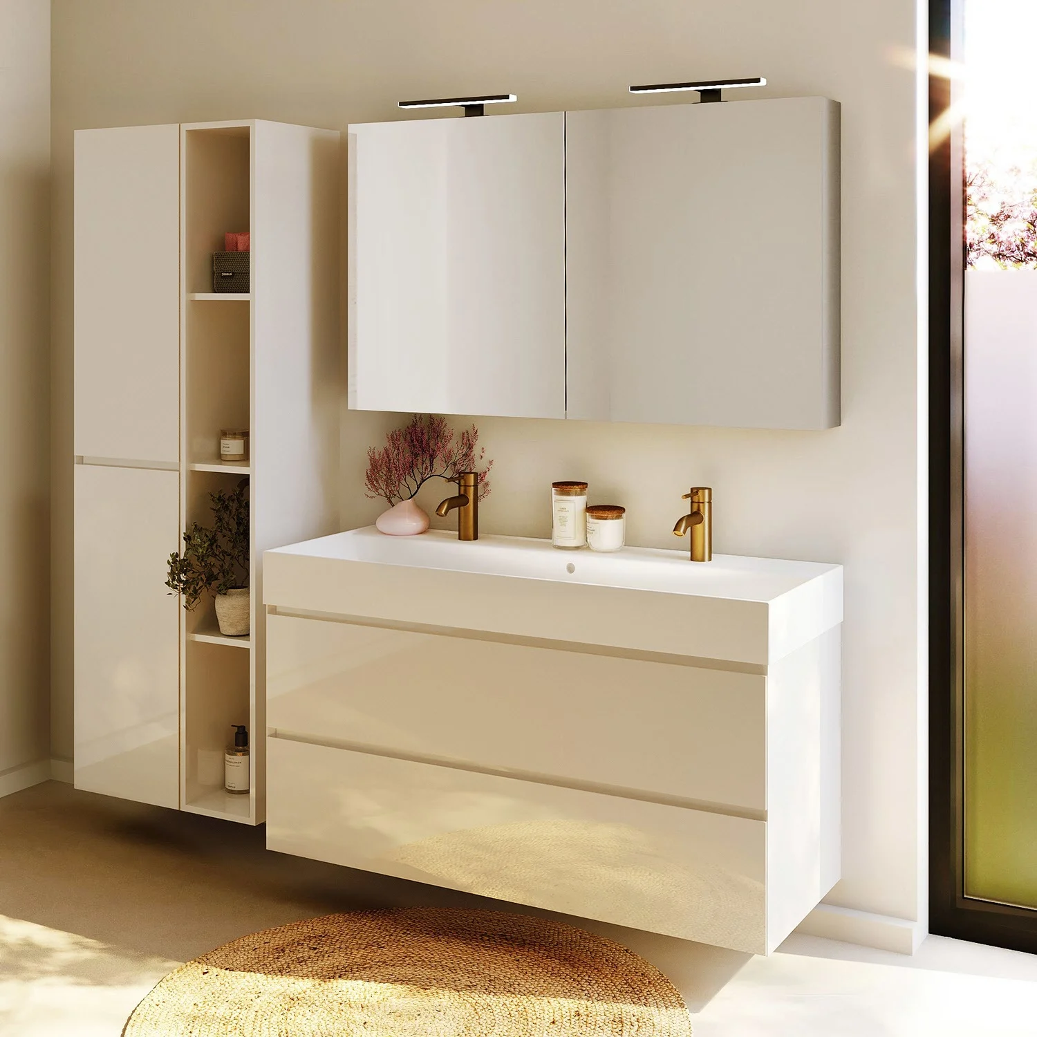 Riho Spring-Up Doppelwaschtisch RISE mit Unterschrank 120 cm Bild 4