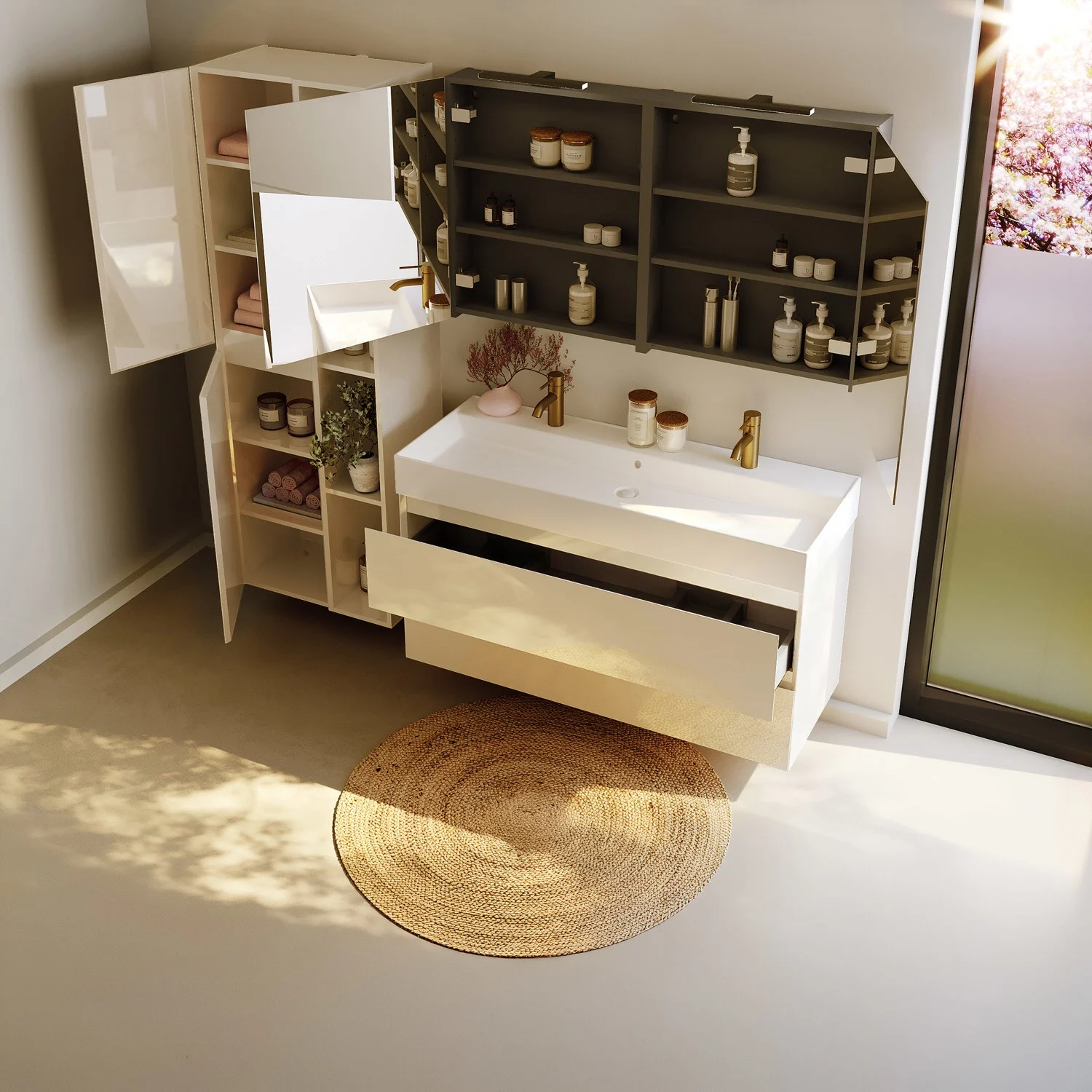 Riho Spring-Up Doppelwaschtisch RISE mit Unterschrank 120 cm Bild 5