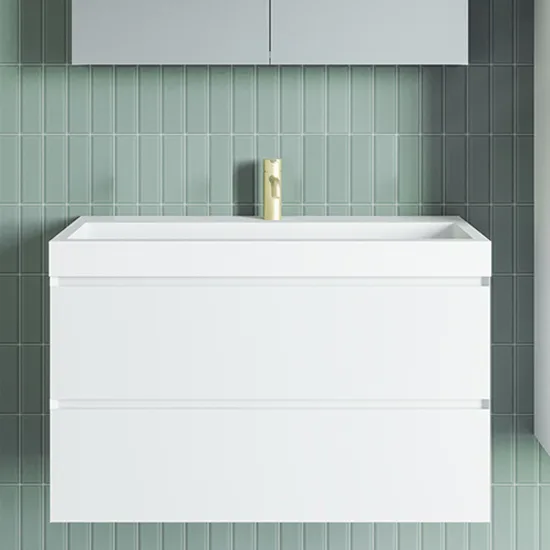 Riho Spring VOW Waschtisch mit Unterschrank, 2 Schubladen, mit Gehrung 100 x 46 cm