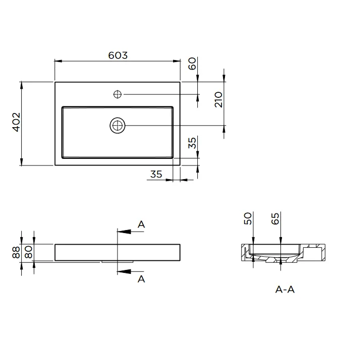 Riho Spring VOW Waschtisch-Set inkl. Spiegelschrank 60 x 46 cm Bild 5