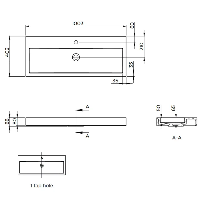 Riho Spring VOW Waschtisch-Set inkl. Spiegelschrank 100 x 46 cm Bild 5