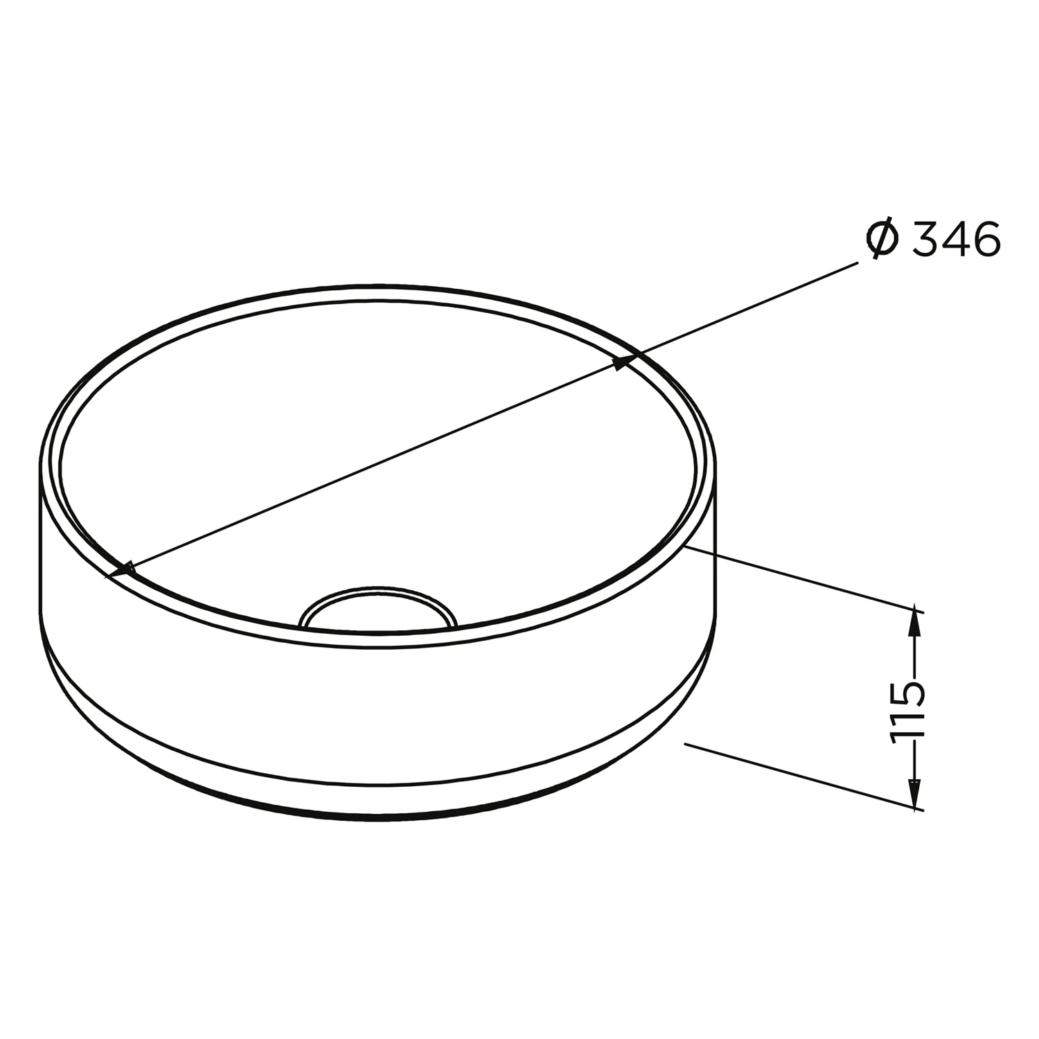 Riho Porto Bowls Aufsatzwaschtisch rund Ø 35,2 cm Bild 3