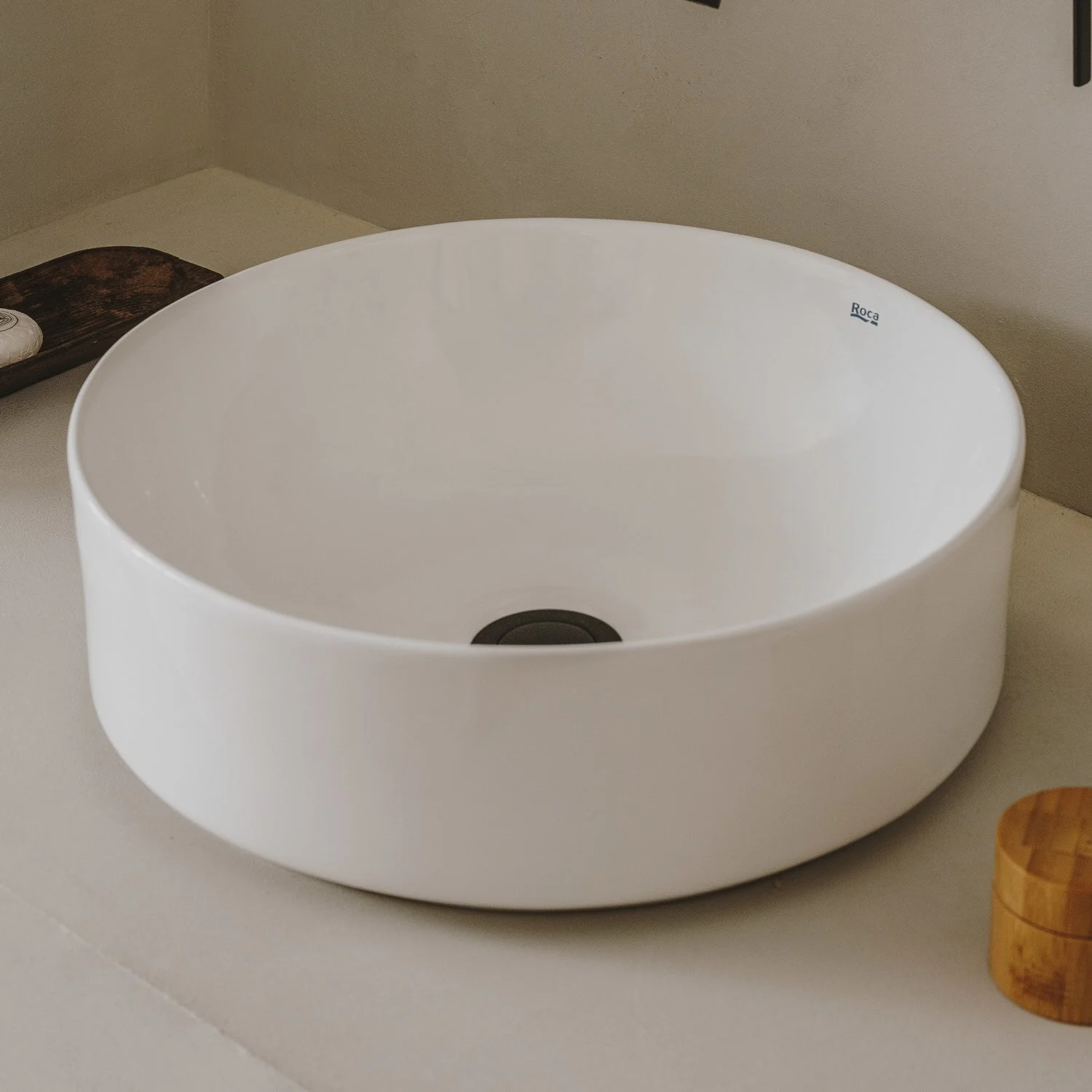 Roca Ona Aufsatz-Waschtisch, Ø 37 cm, rund