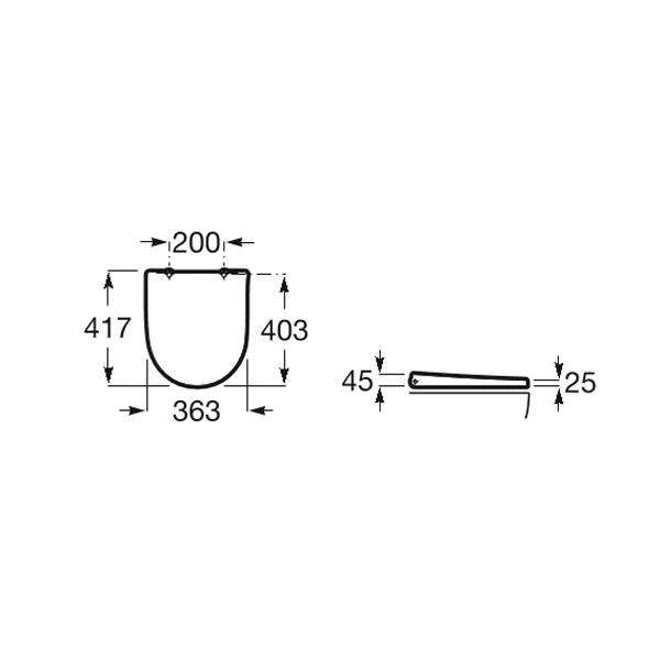 Roca Ona WC-Sitz mit Deckel kompakt, abnehmbar, mit Absenkautomatik Bild 2