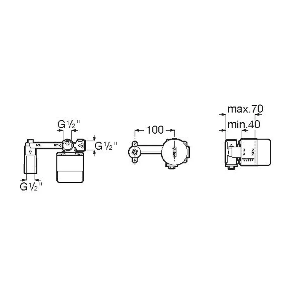 Roca Universal UP-Einbaukörper für Wand-Waschtischmischer Bild 2