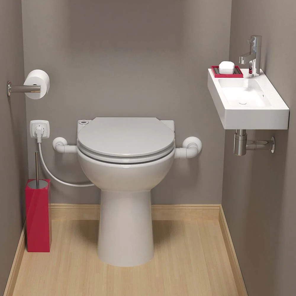 SFA Sanibroy SaniCompact C43 Stand-WC inkl. Kleinhebeanlage, mit Waschtischanschluss Bild 2