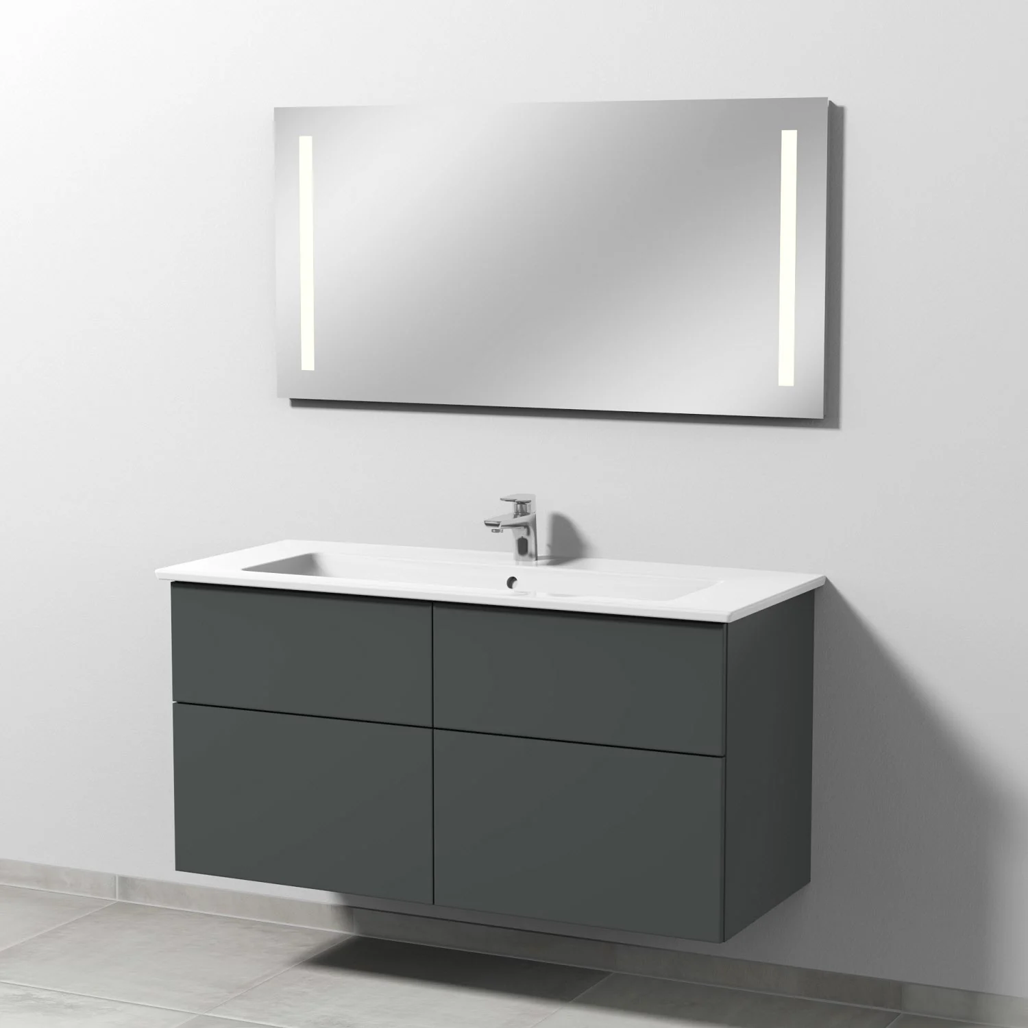 Sanipa 3way Möbelset-1 inkl. Lichtspiegel "LUCY", 120 cm, mit Push to open