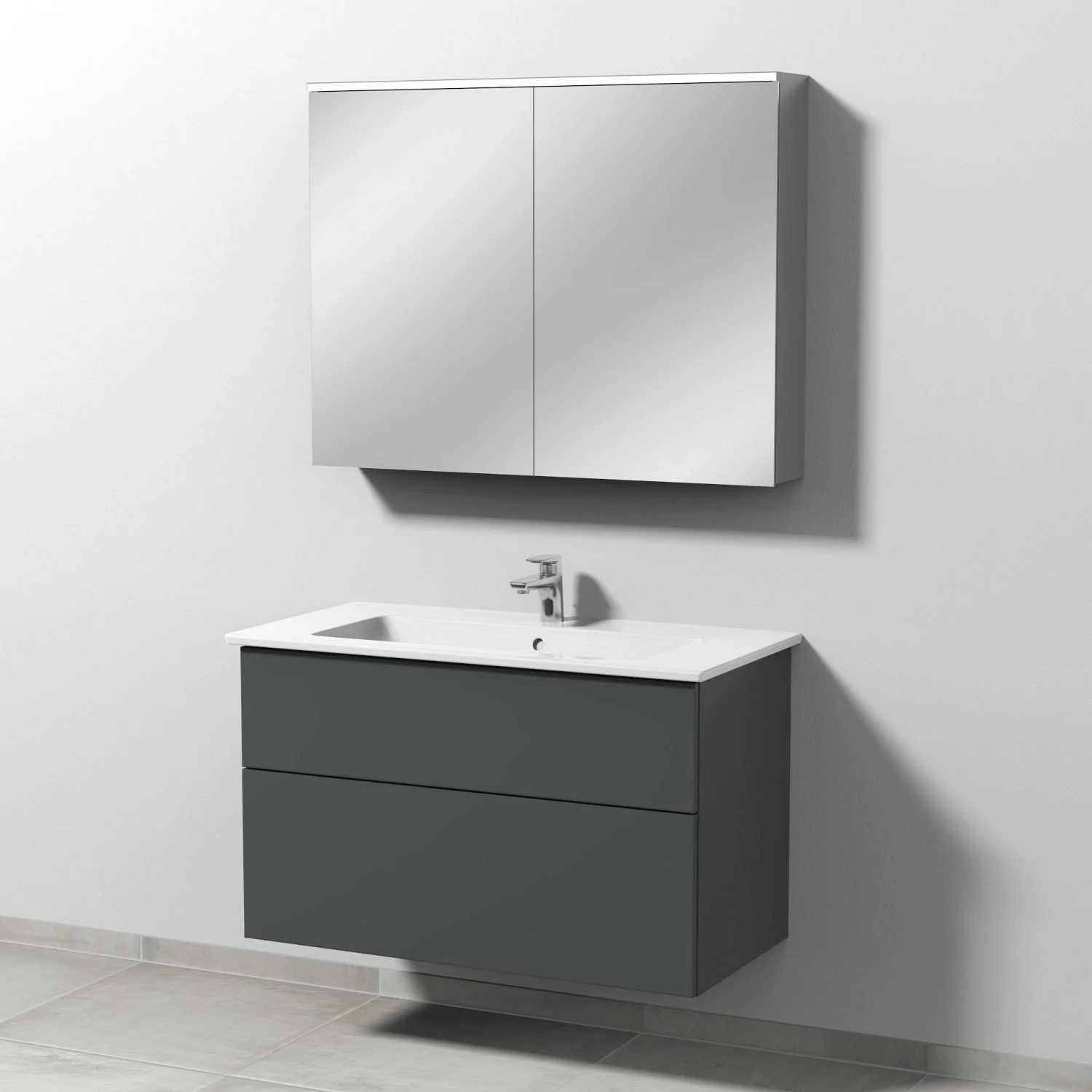 Sanipa 3way Möbelset inkl. Spiegelschrank "ARND", 100 cm, mit Push to open