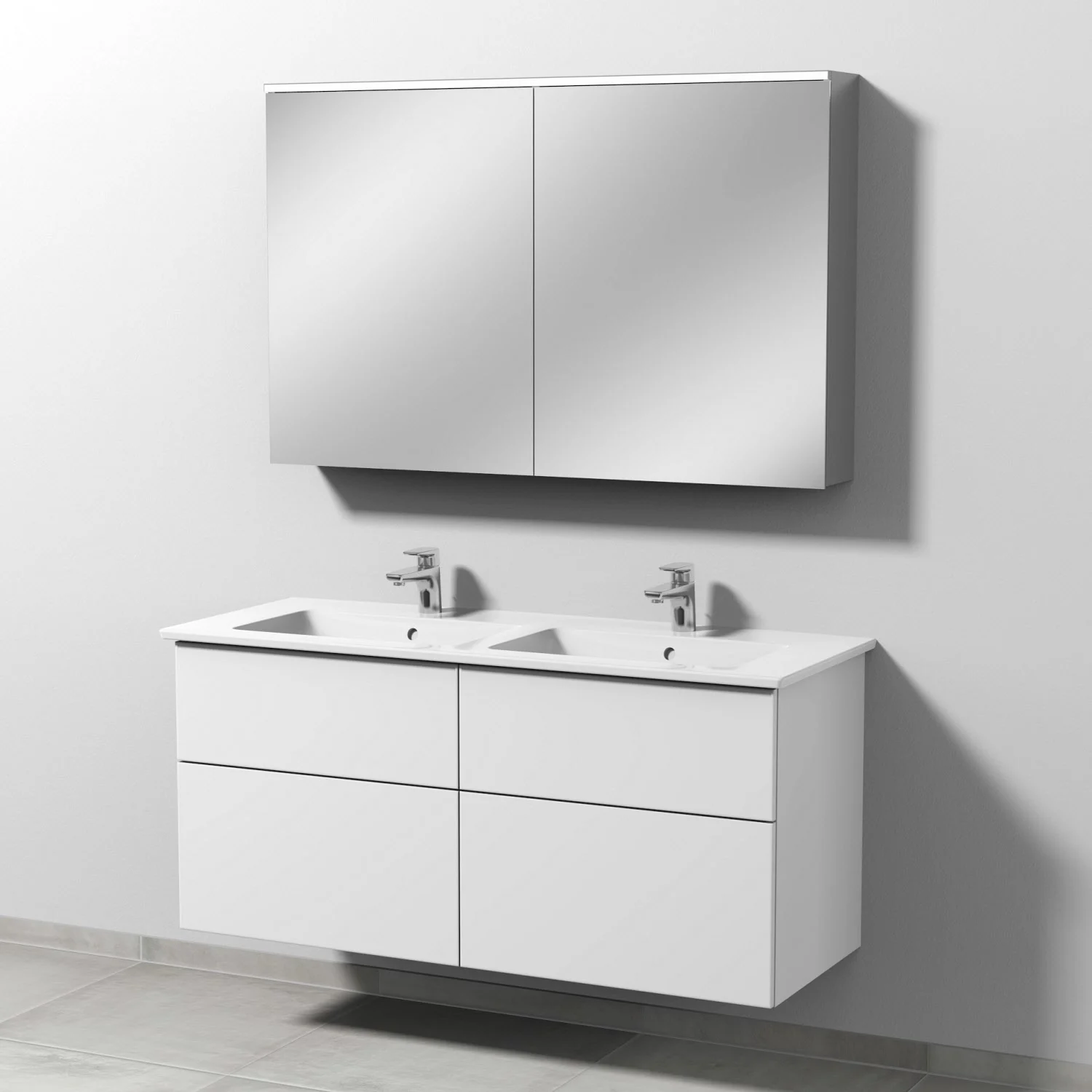 Sanipa 3way Möbelset inkl. Spiegelschrank "ARND", 130 cm, mit Push to open